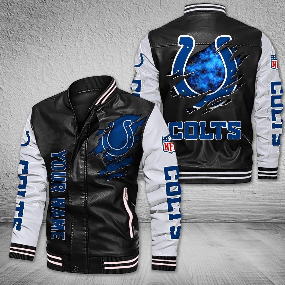 Indianapolis Colts | Premium NFL Leather Boomber Jacket