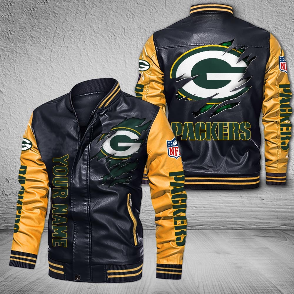 Green Bay Packers | Premium NFL Leather Boomber Jacket