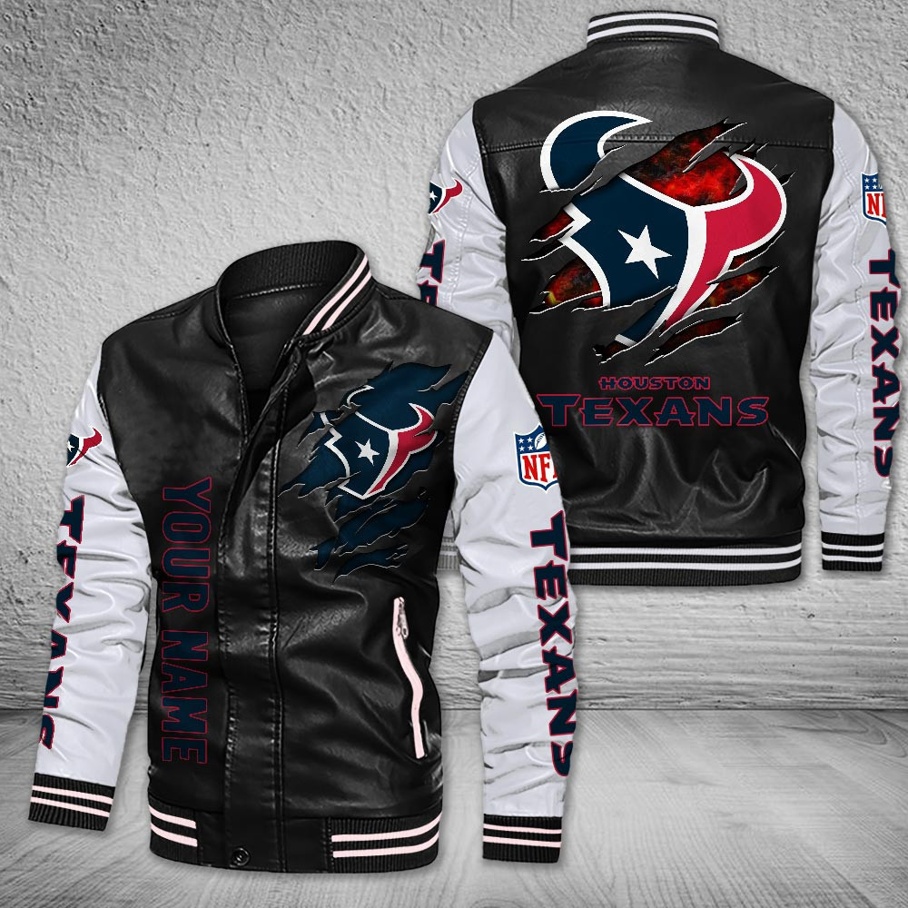 Houston Texans | Premium NFL Leather Boomber Jacket