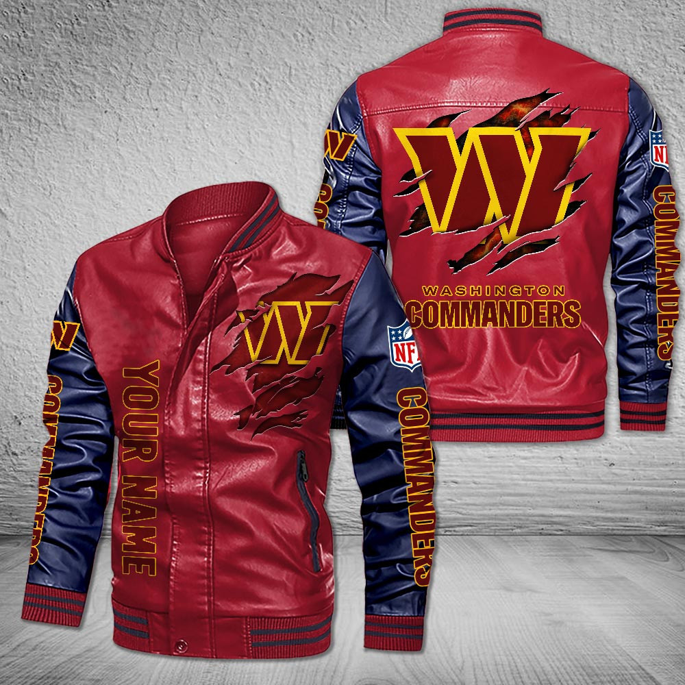 Washington Commanders | Premium NFL Leather Boomber Jacket