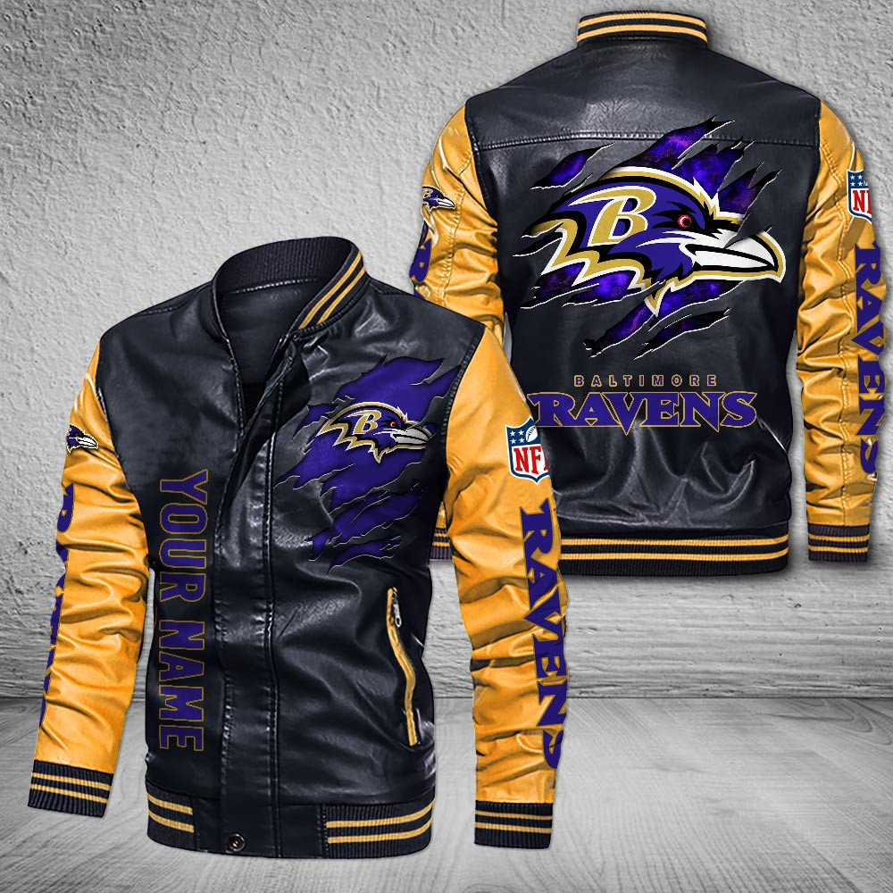 Baltimore Ravens | Premium NFL Leather Boomber Jacket