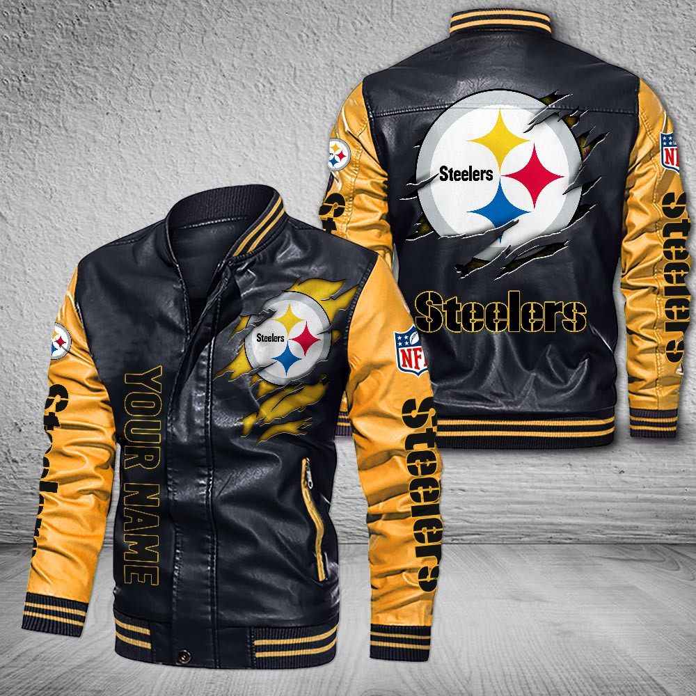 Pittsburgh Steelers | Premium NFL Leather Boomber Jacket
