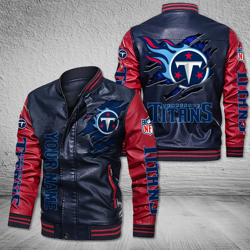 Tennessee Titans | Premium NFL Leather Boomber Jacket