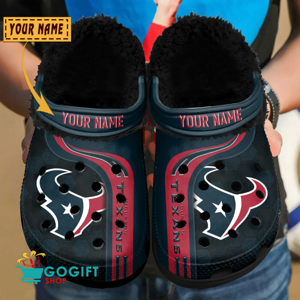 Houston Texans |Premium NFL Fleece Crocs Classic Crocs