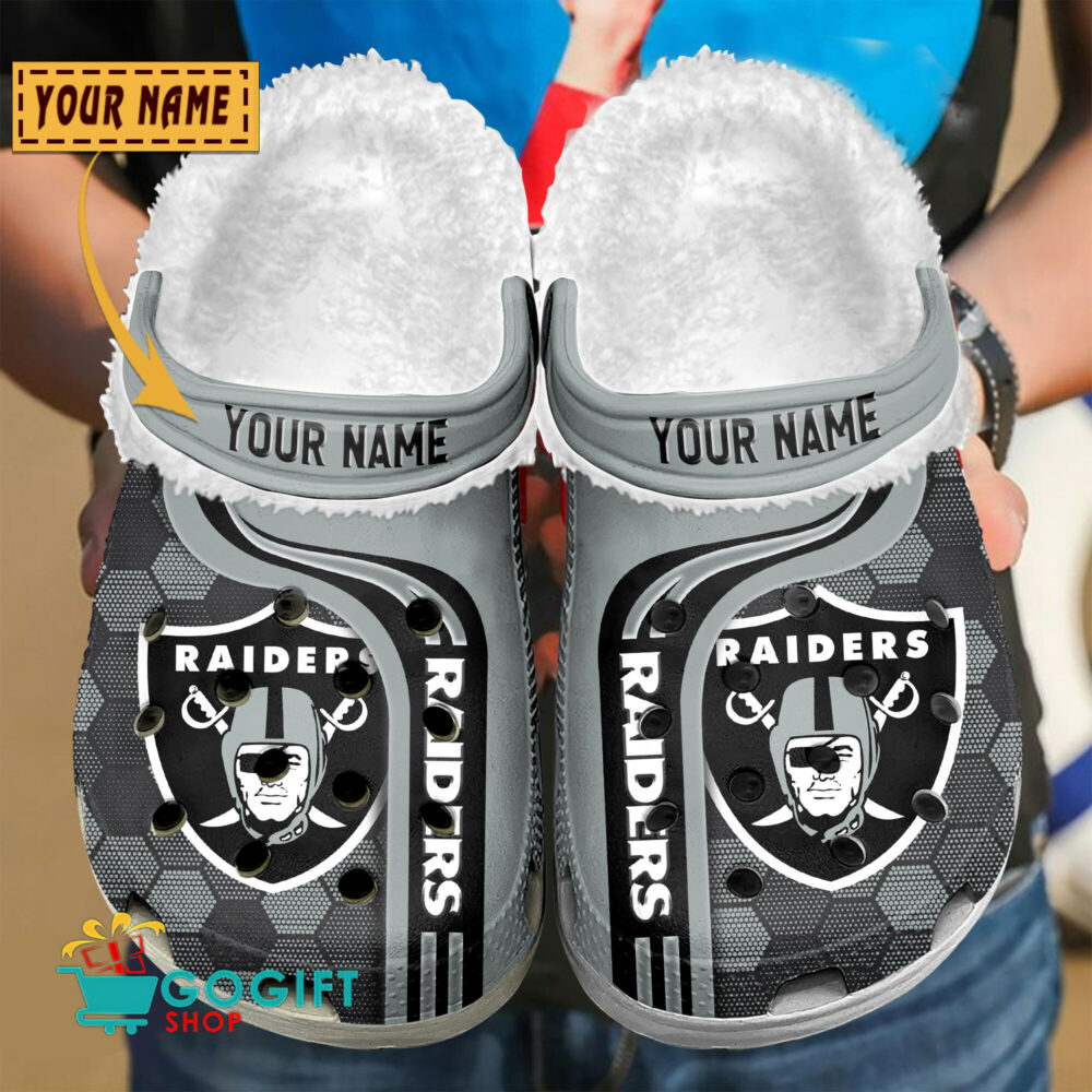 Las Vegas Raiders |Premium NFL Fleece Crocs Classic Crocs