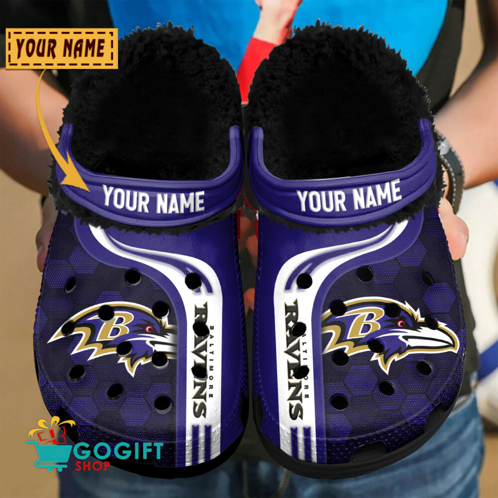 Baltimore Ravens |Premium NFL Fleece Crocs Classic Crocs