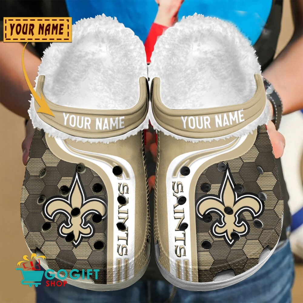 New Orleans Saints |Premium NFL Fleece Crocs Classic Crocs