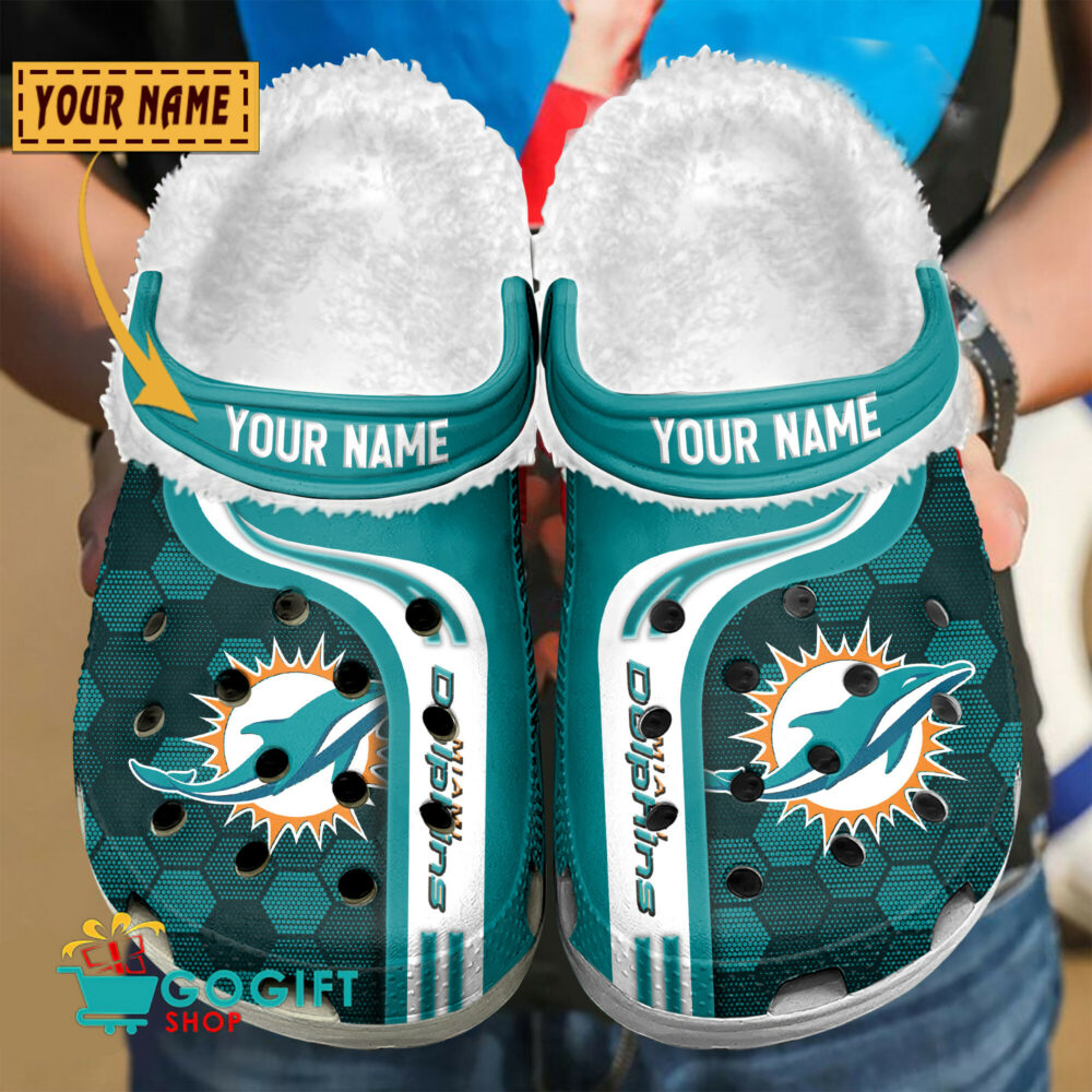 Miami Dolphins |Premium NFL Fleece Crocs Classic Crocs