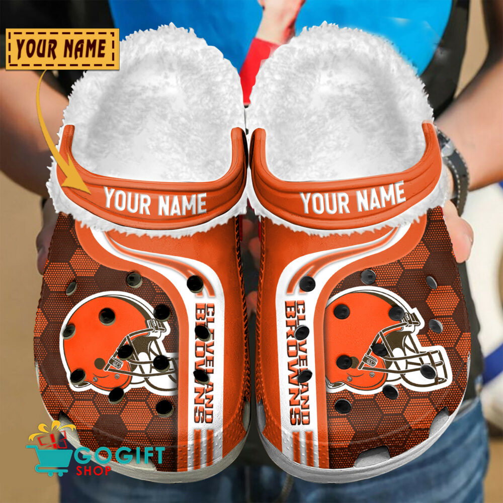 Cleveland Browns |Premium NFL Fleece Crocs Classic Crocs