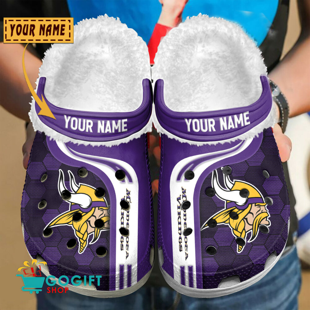 Minnesota Vikings |Premium NFL Fleece Crocs Classic Crocs
