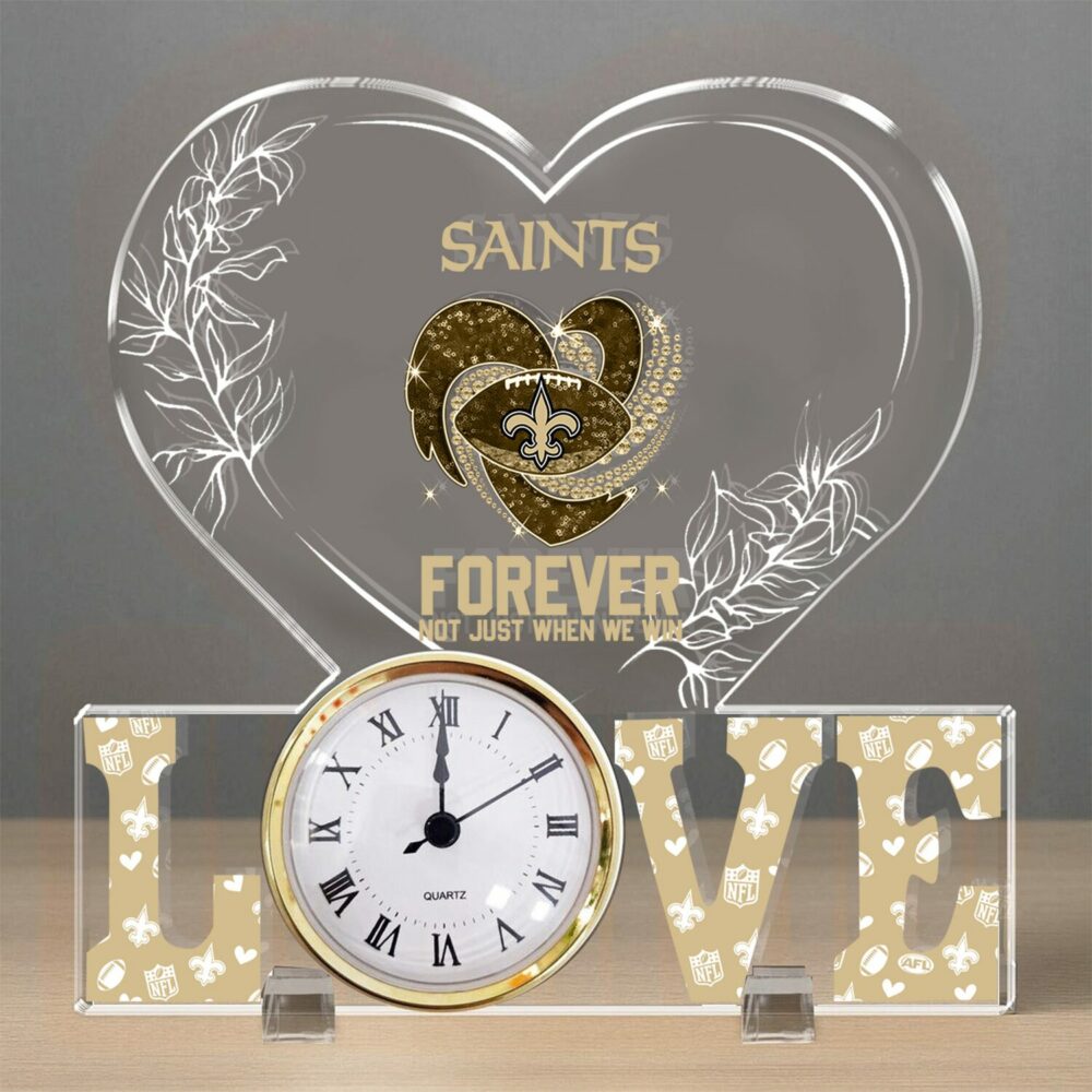 New Orleans Saints| Premium NFL Forever Not Just When We Win Acrylic Clock