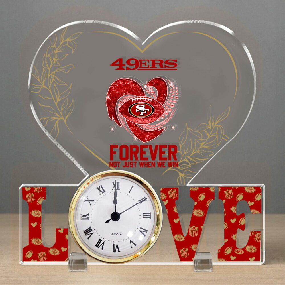 San Francisco 49ers| Premium NFL Forever Not Just When We Win Acrylic Clock